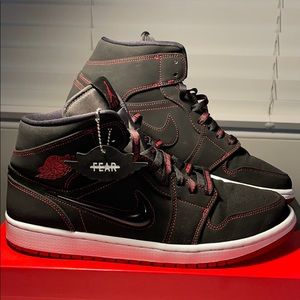 Air Jordan 1 MID Fearless Black/Gym Red-White 11.5